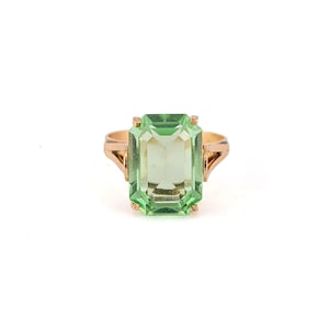 Vintage 14k Gold Synthetic Uranium Spinel Ring | Uv Reactive