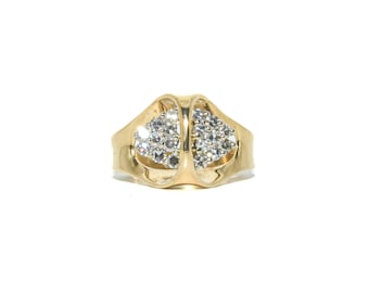 Vintage 14k Diamond Pyramid Cluster Ring
