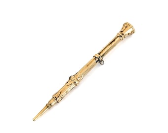 Rare Victorian Telescopic Pencil, FAIRCHILD, Gold Enamel Swiss