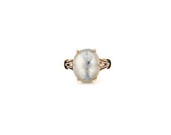 Vintage 10K Gold Baroque Pearl Ring
