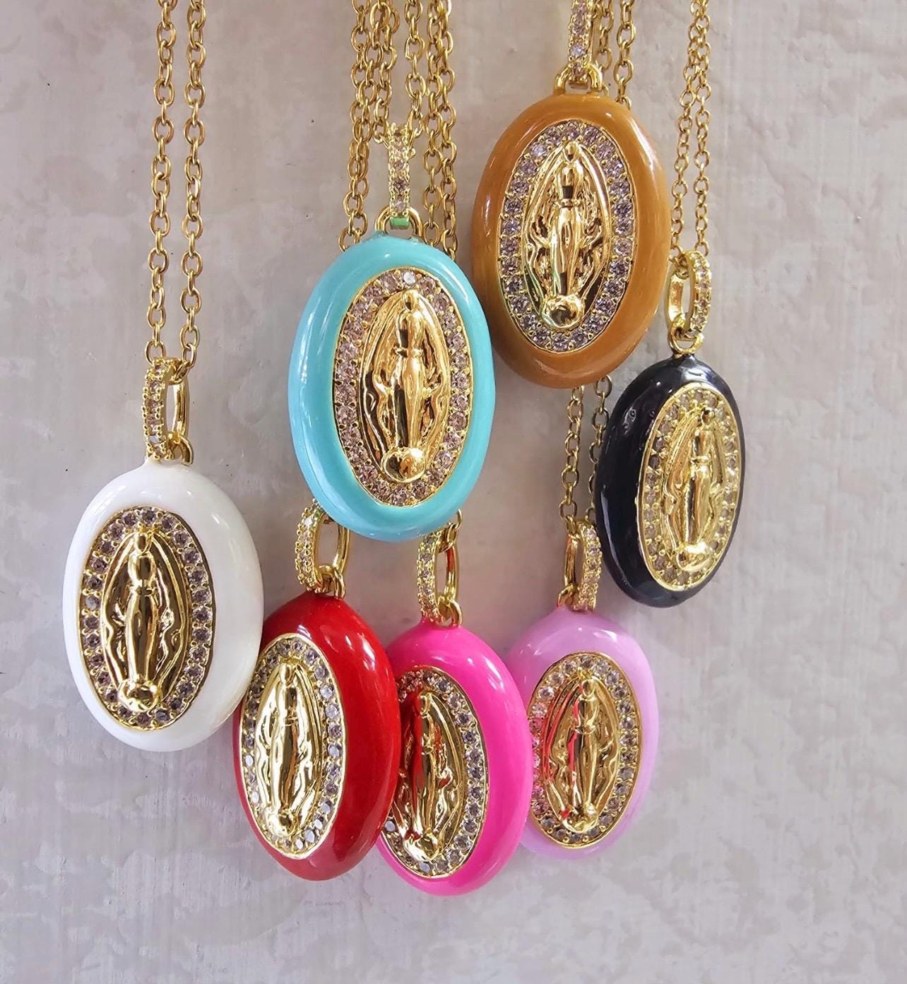 Ciondolo Miracoloso Medaglietta Della Vergine Maria In Acciaio - Foto 9