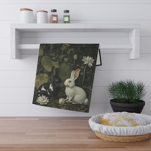 Torchons, charmante décoration de cuisine, parfait pour les fêtes d&#39;été, cadeau pour les amoureux des animaux, décoration florale pour la maison