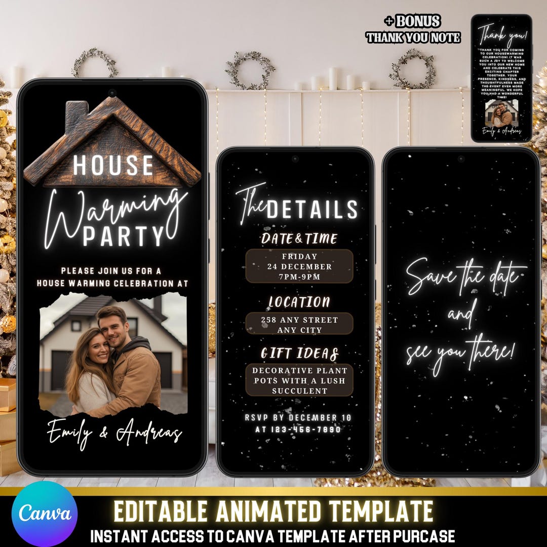 Digital Housewarming Invitation | Animated New Home Party Evite With ...
