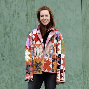 Wzór na płaszcz w stylu patchworkowym