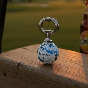 Golf Ball Bottle Opener - Perfect Unique Golfer Gift, Golf Lover Home Bar Accessory, Golf Present, TaylorMade Artistic Design