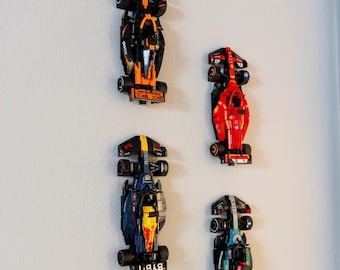 LEGO Speed Champions for Formula 1 F1 Cars Speed Champions Wall Mount Hook Bracket | Space-Saving Storage for Displaying Cars & Collectibles