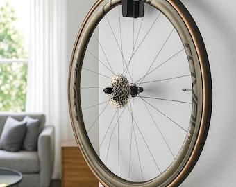 Cycling Wheel Wall Mount | Sturdy Bike Wheel Hanger Display Holder for Space-Saving Bicycle Storage | Perfect Cycling Enthusiast Gift