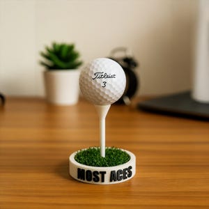 Golf Ball Display Stand | Perfect Golf Ball Memorabilia & Gift | Father&#39;s Day, Hole in One Keepsake