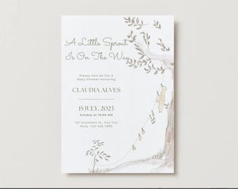 Digital Baby Shower Invitation | Editable & Printable Baby Shower Card