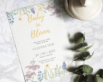 Digital Baby Shower Invitation | Editable & Printable Baby Shower Card
