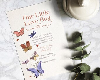 Digital Baby Shower Invitation | Editable & Printable Baby Shower Card