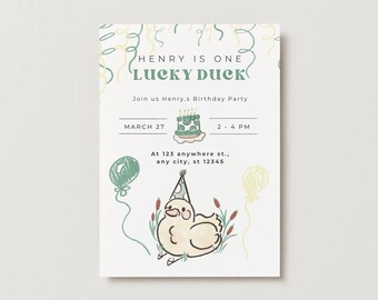 Digital first Birthday Invitation | Editable & Printable Baby Shower Card