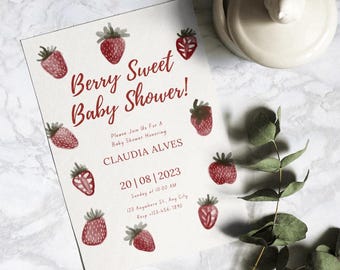 Digital Baby Shower Invitation | Editable & Printable Baby Shower Card