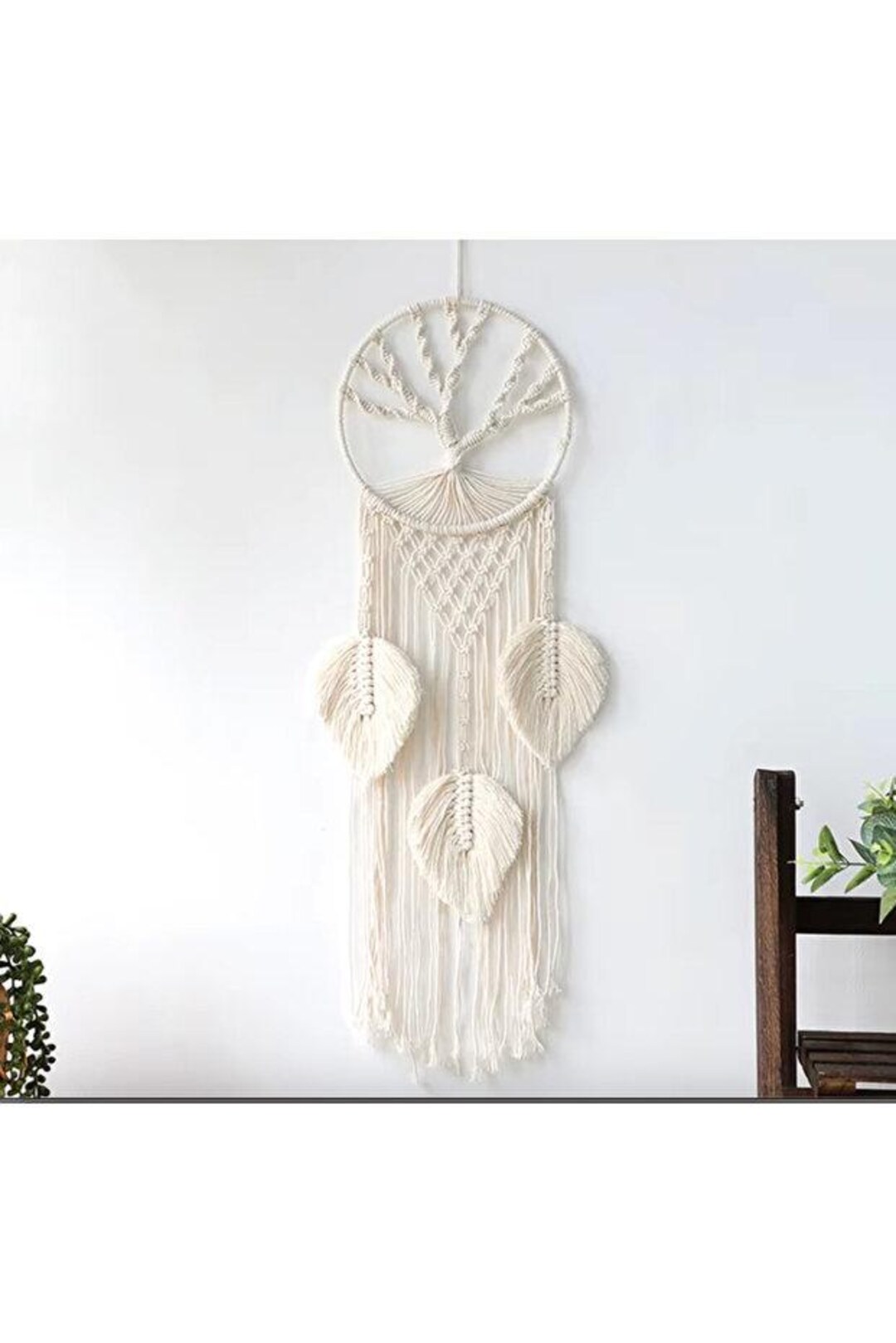 Macrame Dream Catcher Tree of Life • Boho Wall Hanging • Handmade ...