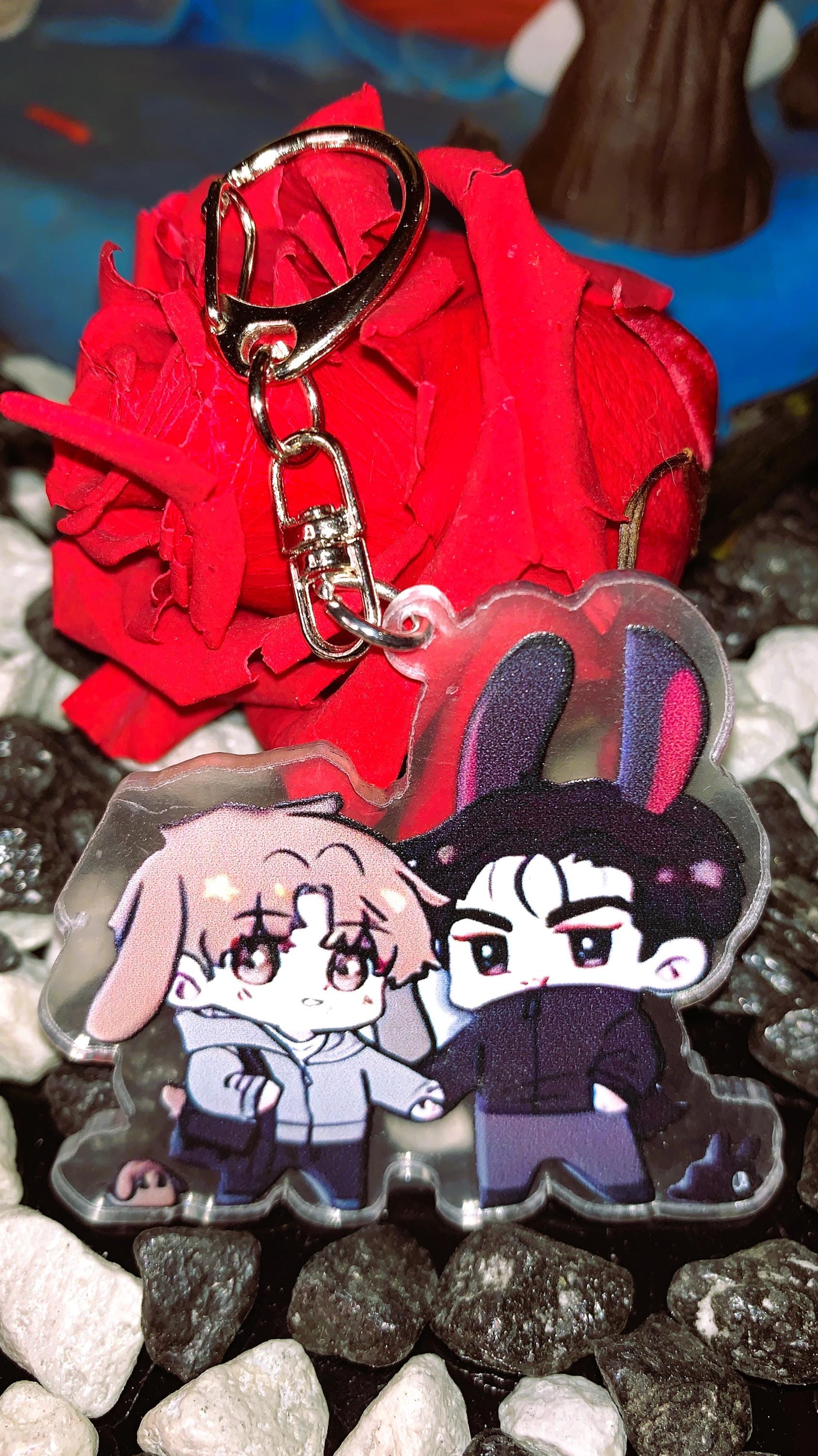 Jinx Bunny & Puppy Keychain | Kim Dan and Joo Jaekyung Chibi