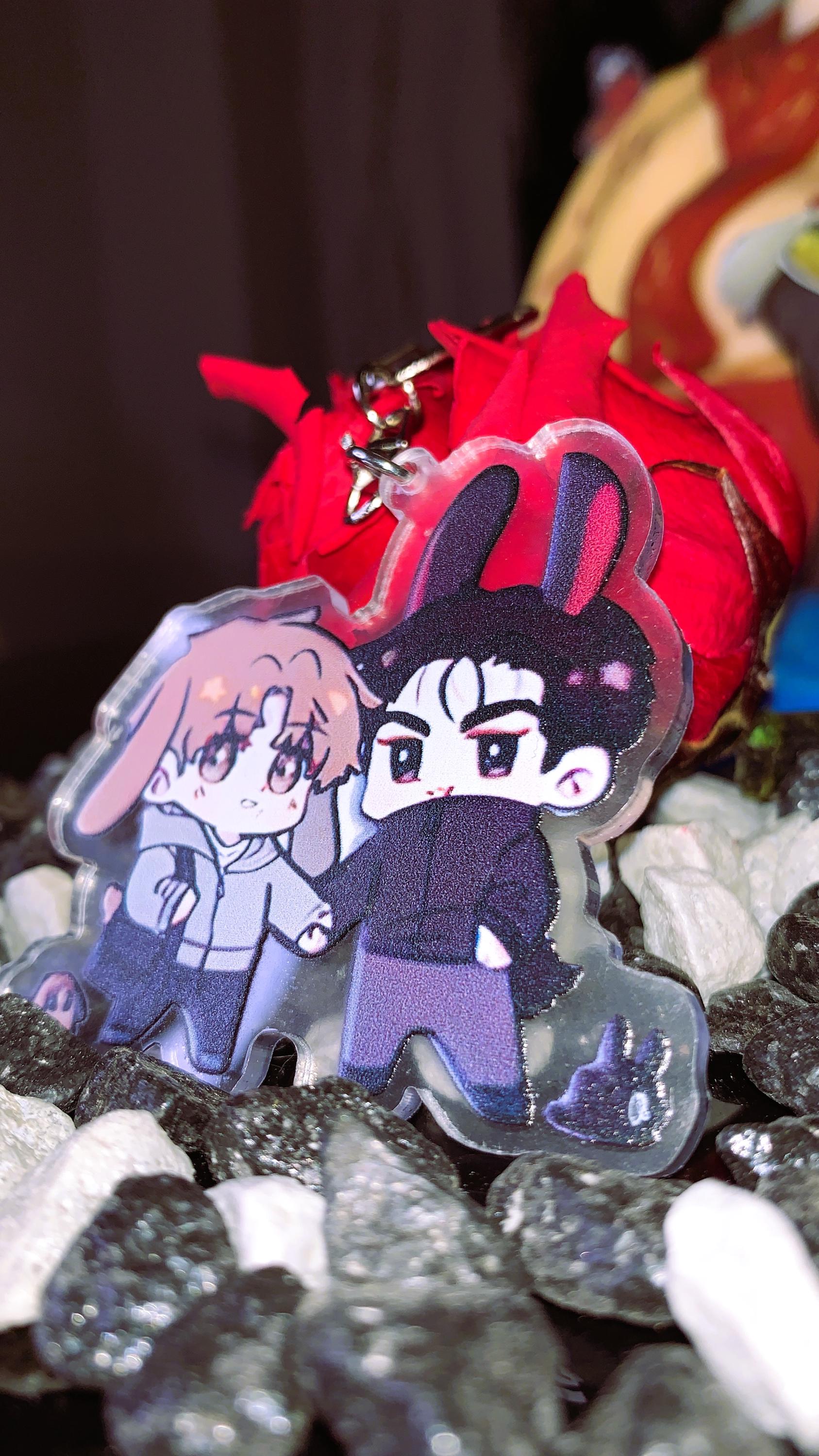 Jinx Bunny & Puppy Keychain | Kim Dan and Joo Jaekyung Chibi