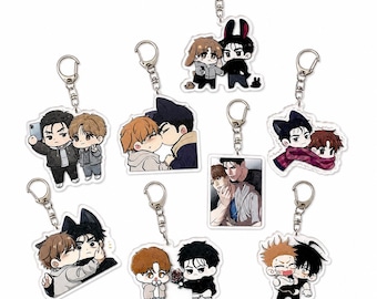 Jinx BL Keychains - Kim Dan, Joo Jaekyung, Boy Love Manhwa, manga