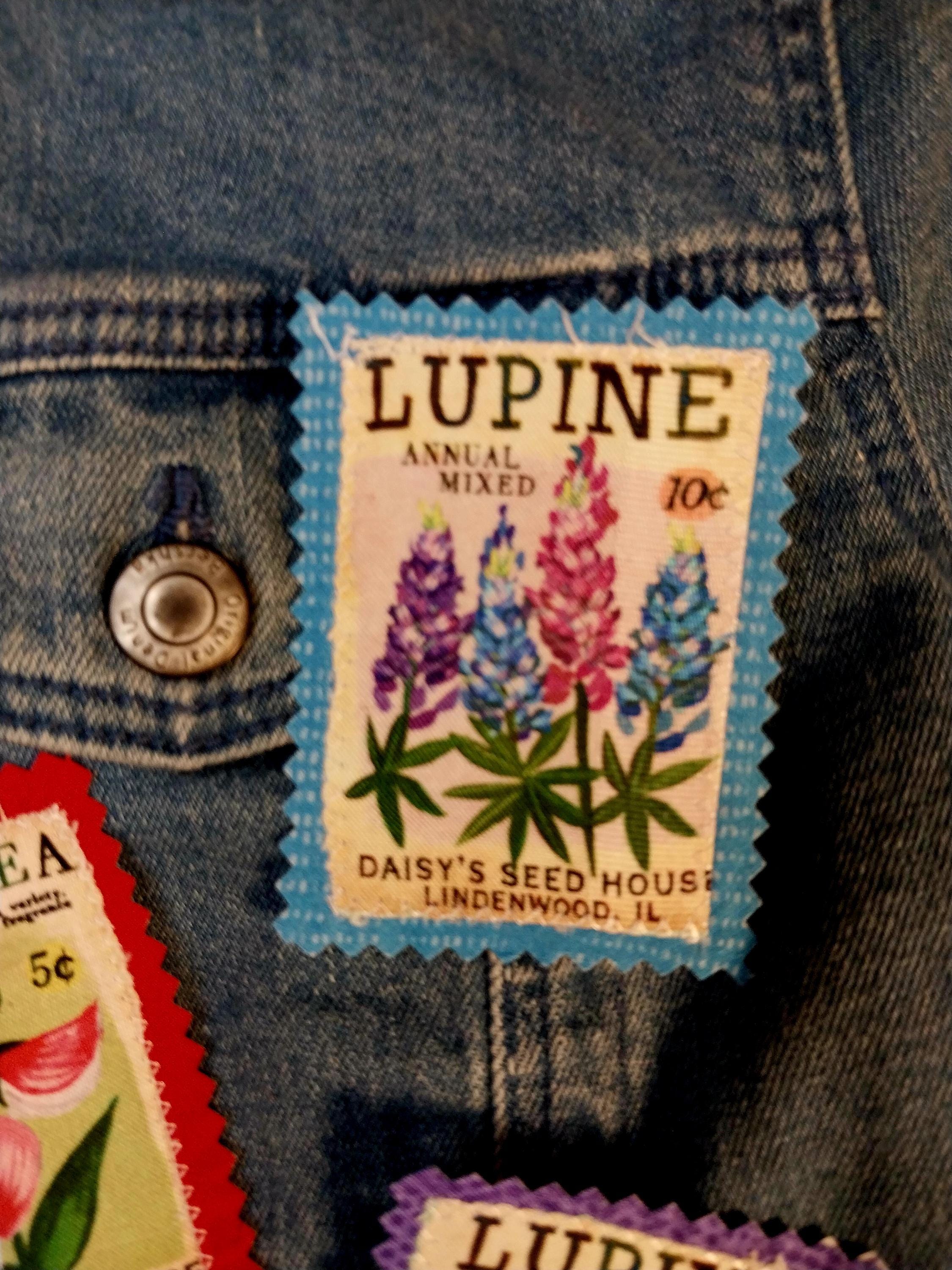 Retro Seed Packet Jean Patch: Boho Denim Applique (2x2.5in) - Etsy