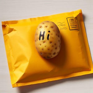 Tarjetas de felicitación de Potato Telegram