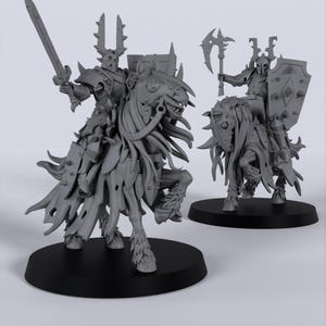 Mor-Zhal Death Knight Rider Unit Titan Forge D&D 3d Printed Mini Miniature