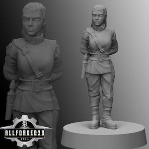Blue Admiral Alani SW Legion RPG 3D Printed Sci-FI Miniature Mini