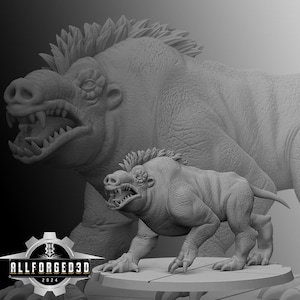 Boar Wolf SW Legion RPG 3D Printed Sci-FI Miniature Mini
