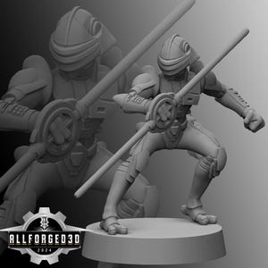 Authority Executioner 8 SW Legion RPG 3D Printed Sci-FI Miniature Mini