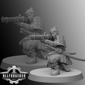 Samurai Musketman | Kyoushuneko | Table Top Gaming Mini | RPG | D&D | 3D Printed Miniature