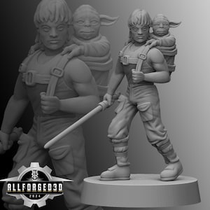 Apprentice Jedi SW Legion RPG 3D Printed Sci-FI Miniature Mini