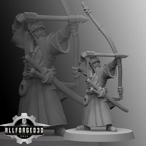 Kensai Ronin Bow Master | Kyoushuneko | Table Top Gaming Mini | RPG | D&D | 3D Printed Miniature