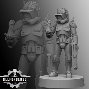 Commander Cody SW Legion RPG 3D Printed Sci-FI Miniature Mini