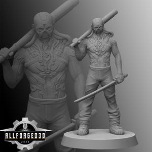 Rattler Cyberpunk Unit9 3D Printed RPG Sci-FI Miniature Mini Figure