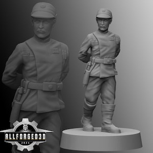 Authority Old Captain SW Legion RPG 3D Printed Sci-FI Miniature Mini
