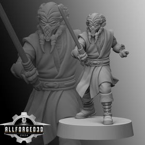 Alien General Jedi SW Legion RPG 3D Printed Sci-FI Miniature Mini
