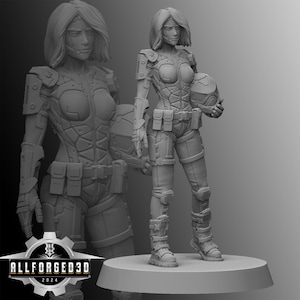 Neonshadow Cyberpunk Unit9 3D Printed RPG Sci-FI Miniature Mini Figure