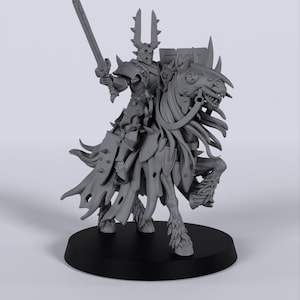 Mor-Zhal Death Knight Rider Titan Forge D&D 3d Printed Mini Miniature