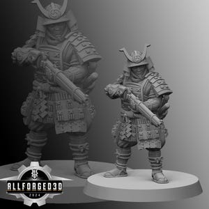 Samurai Musketman | Kyoushuneko | Table Top Gaming Mini | RPG | D&D | 3D Printed Miniature