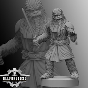 Furry Knight SW Legion RPG 3D Printed Sci-FI Miniature Mini