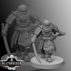 Mizuchi Sohei Monk Daimyo No Flag | Kyoushuneko | Table Top Gaming Mini | RPG | D&D | 3D Printed Miniature