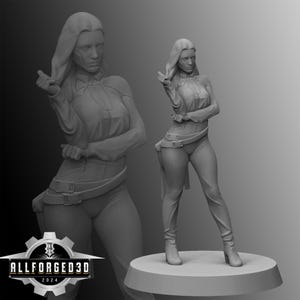 Luna Cyberpunk Unit9 3D Printed RPG Sci-FI Miniature Mini Figure