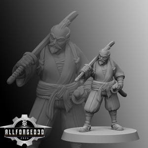 Ronin Warrior | Kyoushuneko | Table Top Gaming Mini | RPG | D&D | 3D Printed Miniature