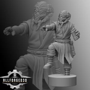 Alien General Jedi SW Legion RPG 3D Printed Sci-FI Miniature Mini