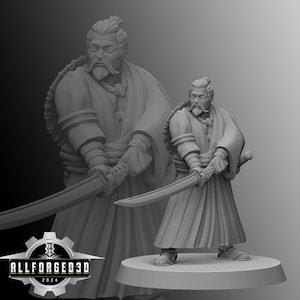 Ronin Warrior | Kyoushuneko | Table Top Gaming Mini | RPG | D&D | 3D Printed Miniature