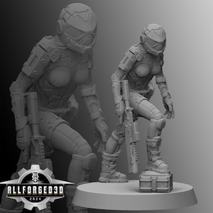 Neonshadow Cyberpunk Unit9 3D Printed RPG Sci-FI Miniature Mini Figure