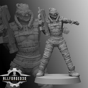 Kevlar Cyberpunk Unit9 3D Printed RPG Sci-FI Miniature Mini Figure