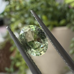 1.10 Ct Oval Cut Green Peridot | Natural Untreated VS Clarity Gemstone | August Birthstone for Custom Ring or Pendant Design