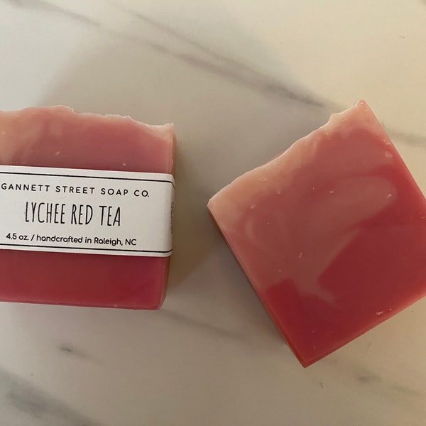 2024 Lychee Red Tea - One Bar of Handmade Soap by Gannett Street Soap Co.