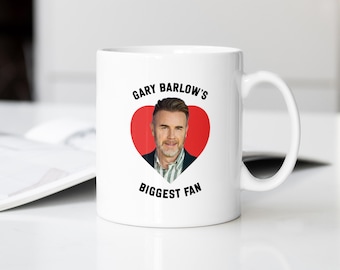 Gary Barlow Fan Mug – White Ceramic Coffee Mug, Celebrity Gift