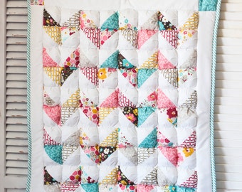 Chevron Puff Quilt Muster PDF Datei