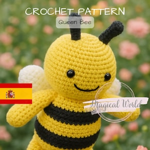 Queen Bee Crochet Pattern - Amigurumi Plush Toy - Easy DIY Gift - PDF Pattern